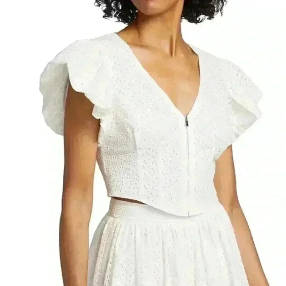 Derek Lam genna balloon sleeve bustier top NWT Sz 4